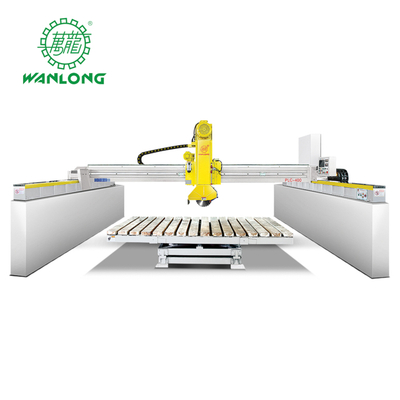 Maquinaria de piedra de Wanlong PLC-700 Puente láser Máquina de corte de piedra para piedra de mármol de granito