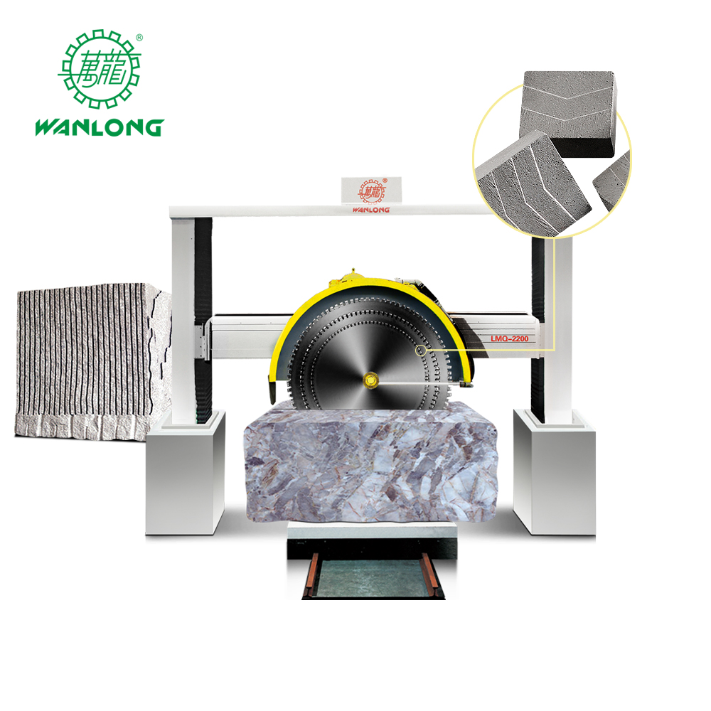 Wanlong LMQ-2200/20000 GANTRY BLOQUE DE PIEDRA Máquina de corte para el corte de piedra caliza de granito de mármol