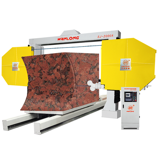 Máquina de corte de borde de piedra de granito de mármol con sierra de alambre de diamante Wanlong para la venta
